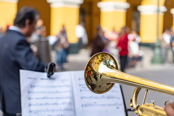 istock The band performance at Plaza San Martin, Lima 1091817632