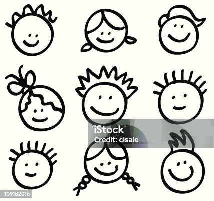 istock lineart children head cartoons 109182016