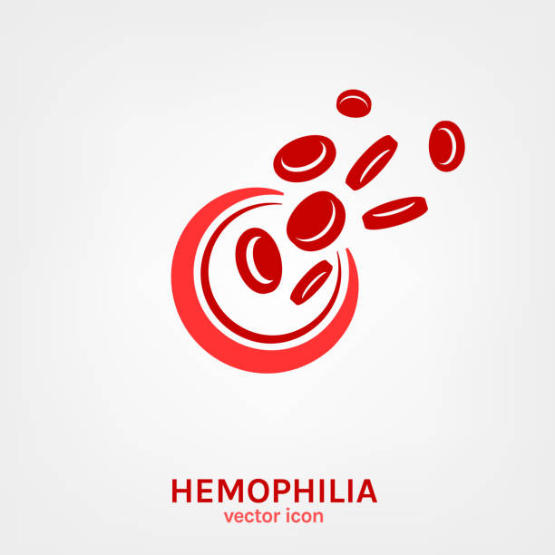 hemophlia unikalny projekt logo - bergbauer stock illustrations