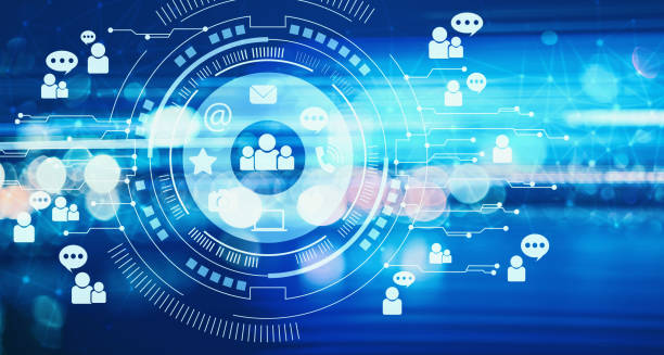 istock Social Media with blurred abstract lights 1091832934