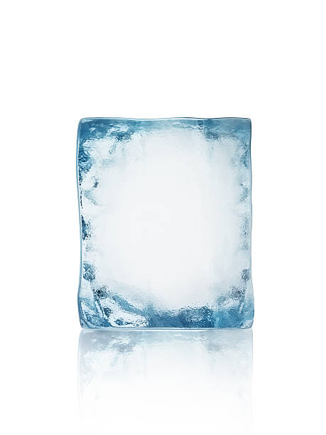 bloco de gelo isolado no branco - ice blocks imagens e fotografias de stock