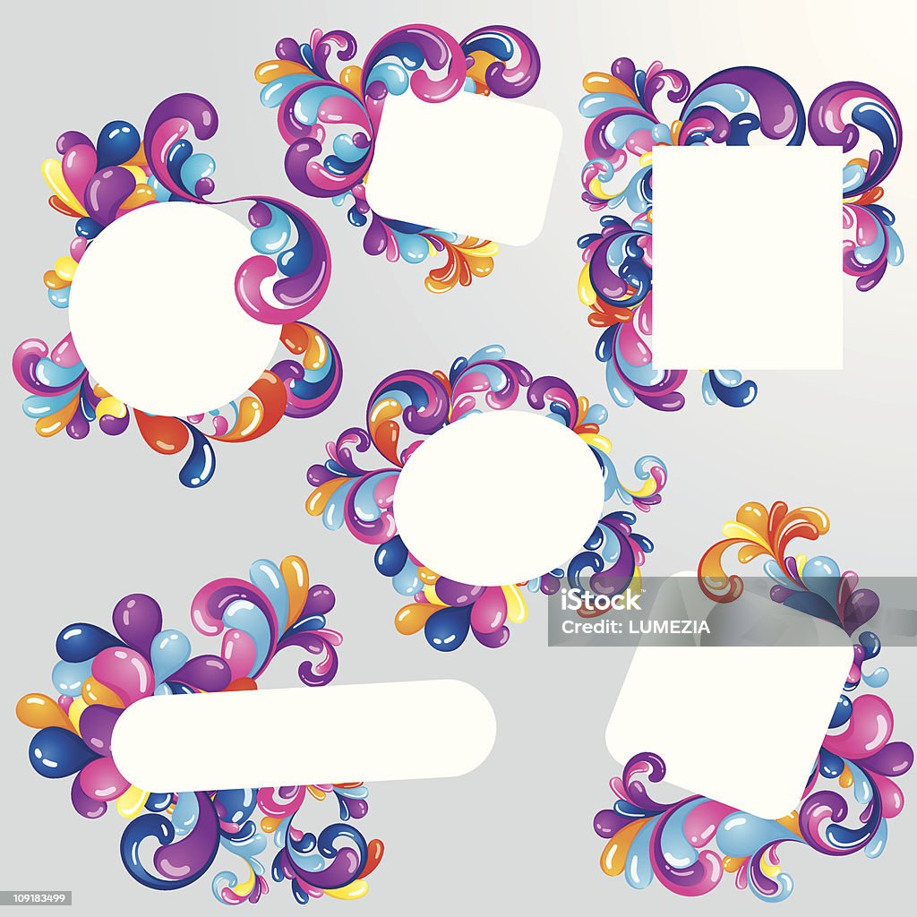 Fun Colorful Vector Frames Colorful Frames Collection Stock Illustration - Download Image Now ...