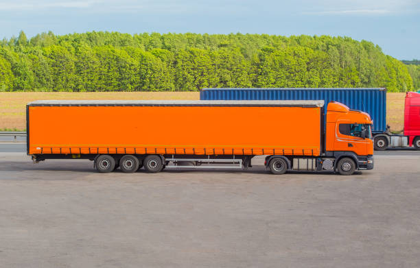 istock semi-trailers goes on the highway 1091835718