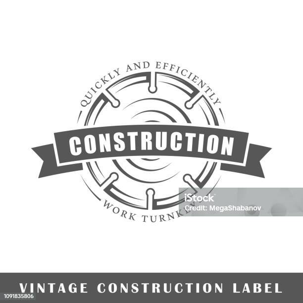 Construction Frame Label Construction Label Stock Illustration - Download Image Now ...