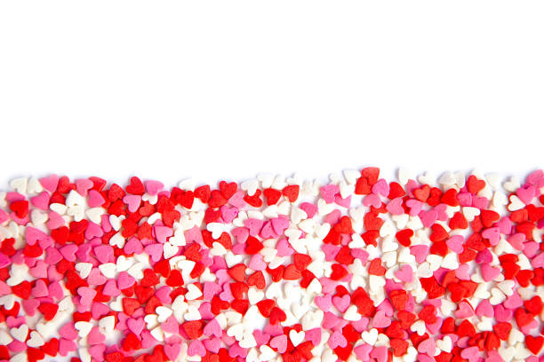 istock white background and many sugar red,pink hearts 1091836590