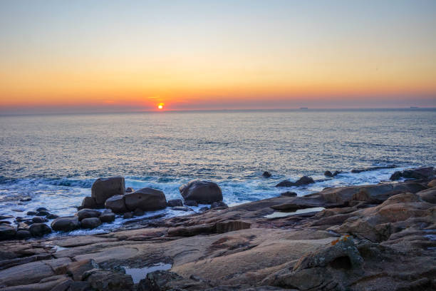 istock Rocky beach at Gaia with a beautiful sunset 1091838844