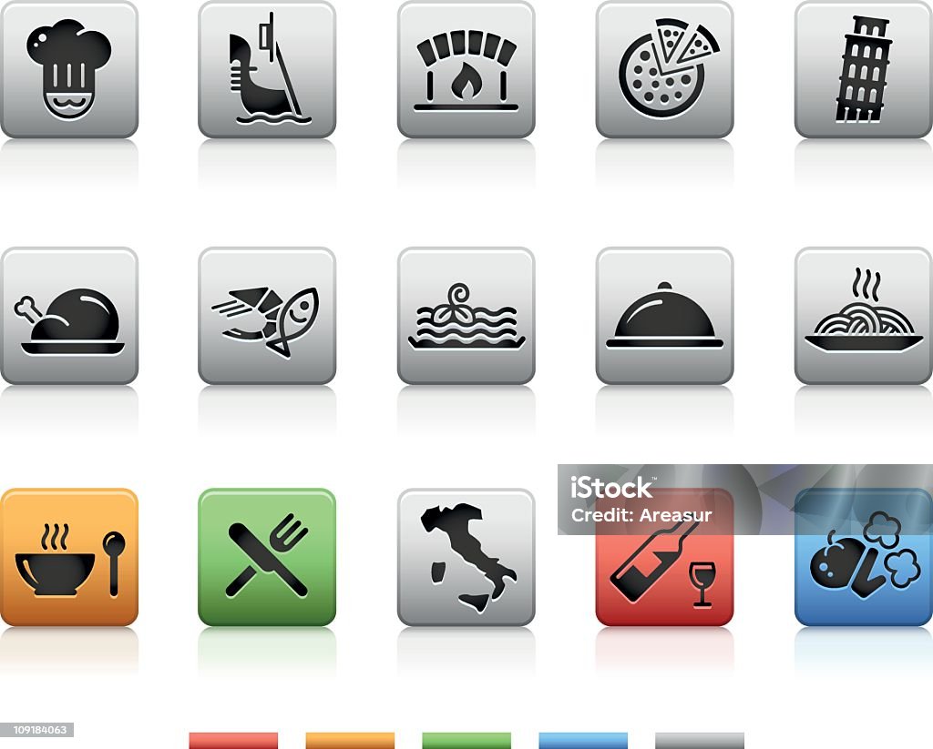 Итальянская еда & ресторане/м - Векторная графика Еда роялти-фри