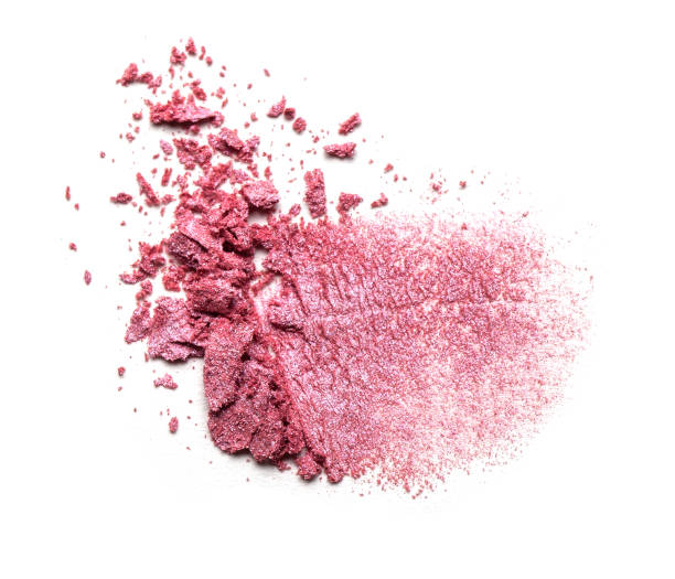 istock Eye shadow on a white background. Scattered blush sample for makeup. Red color. 1091851708
