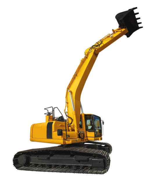 istock Excavator loader and bucket with clipping path isolated over white background 1091852180