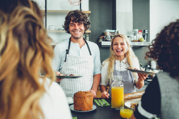 istock Happy family having breakfast 1091854194