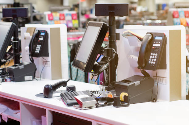 店のレジ - store retail supermarket checkout counter ストックフォトと画像