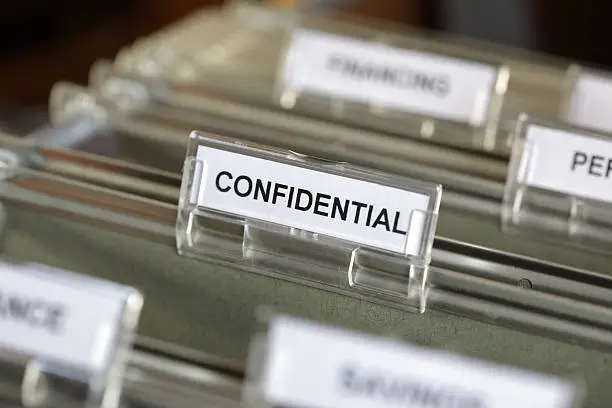 Photo of Confidential file