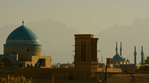 istock Mosque and windtower. Yazd old city. Iran 1091878368