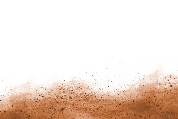 istock Brown color powder explosion on white background. Colored cloud. Colorful dust explode. Paint Holi. 1091880002
