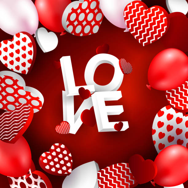 istock Valentines Day design with love text. Valentines day design for banners, flyers, newsletters, postcards. Vector illustration. 1091882314