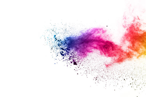 istock abstract powder splatted background. Colorful powder explosion on white background. Colored cloud. Colorful dust explode. Paint Holi. 1091882454