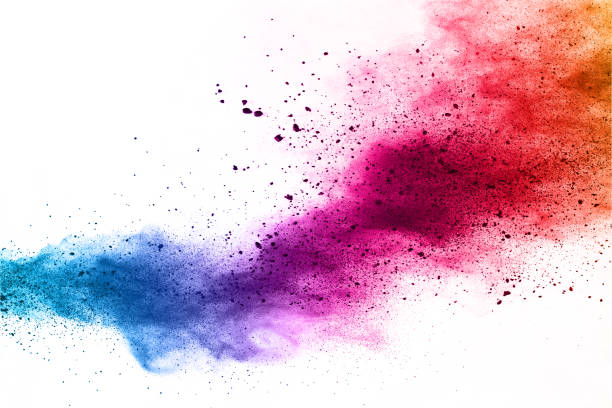 istock abstract powder splatted background. Colorful powder explosion on white background. Colored cloud. Colorful dust explode. Paint Holi. 1091882620