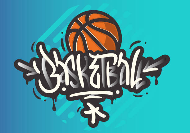 istock Basketball Themed Hand Drawn Brush Lettering Calligraphy Graffiti Tag Style Type Design Vector Graphic 1091882658