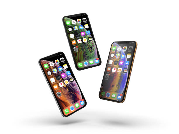 iphone xs una nueva versión del smartphone de apple. - retina display fotografías e imágenes de stock