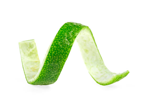 istock Fresh lime peel isolated on a white background, healthy food. 1091888002