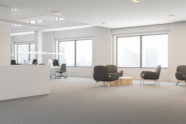 istock Gray armchair office waiting room, reception 1091888202