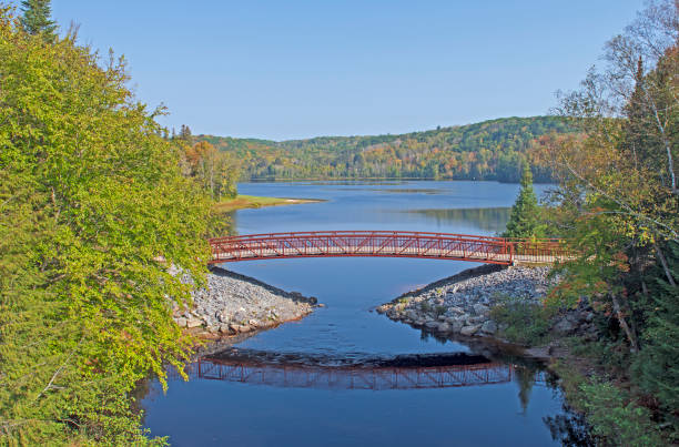 istock Graceful Footbridge by a Northwoods Lake 1091903548
