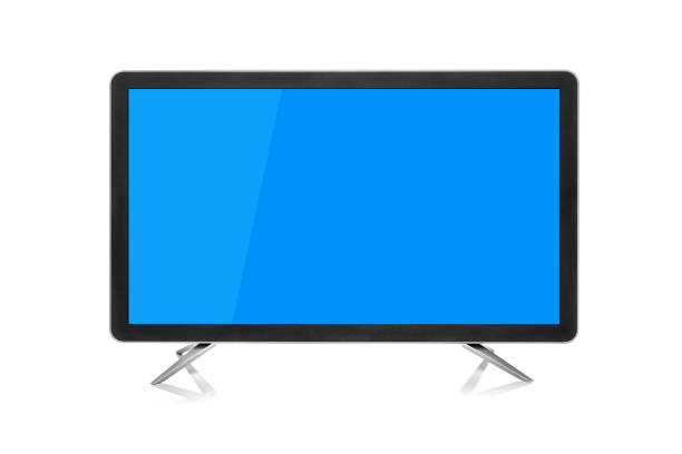 istock TV or monitor desktop computer on a white background. 1091903606