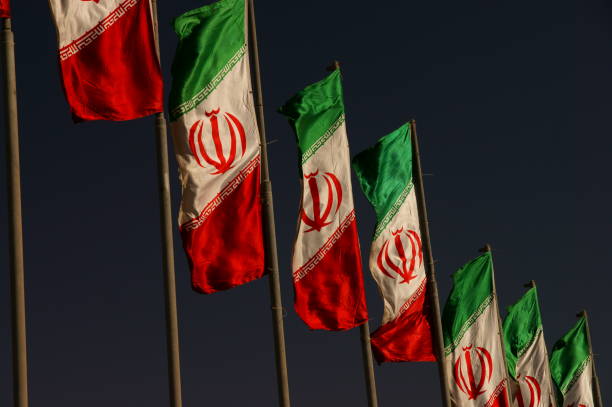 istock Iran flags on the street in Bandar Abbas. Iran 1091905932