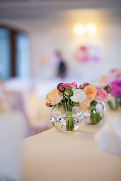 istock Close view at the floral wedding decorations 1091907922