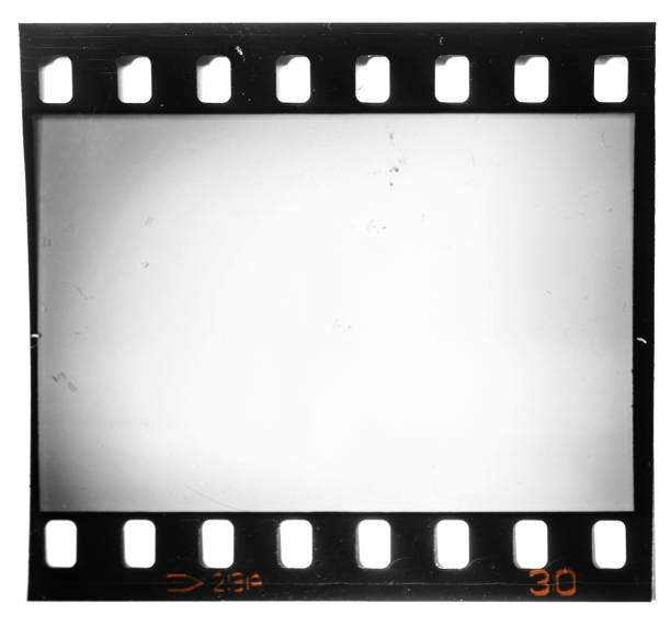 istock scratched and old 35mm film strip or frame on white background 1091913224