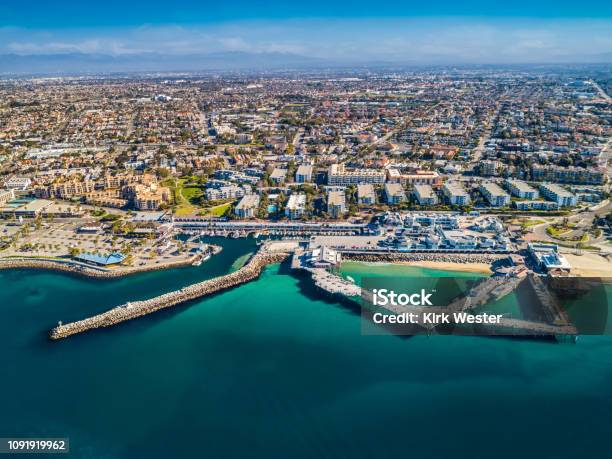 Redondo Beach California Pier As Seen From The Pacific Ocean Stock Photo - Download Image Now