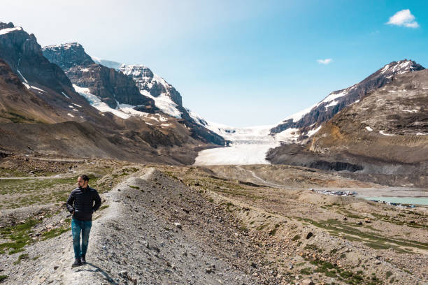 istock Tourist at Athabasca Glacier in Jasper National Park, Alberta, Canada 1091920804