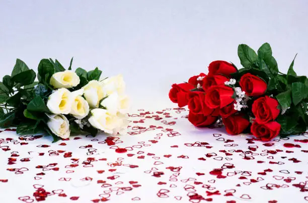 Photo of Valentine's Day Red and White Flowers