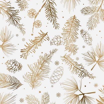 White background with winter decoration vector