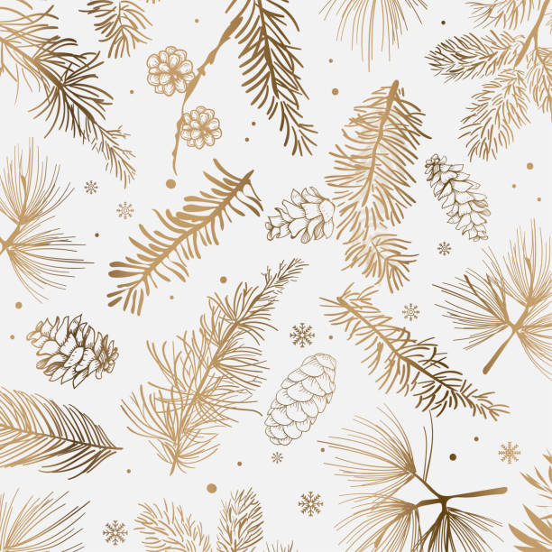 Christmas and winter decoration White background with winter decoration vector winter designs stock illustrations