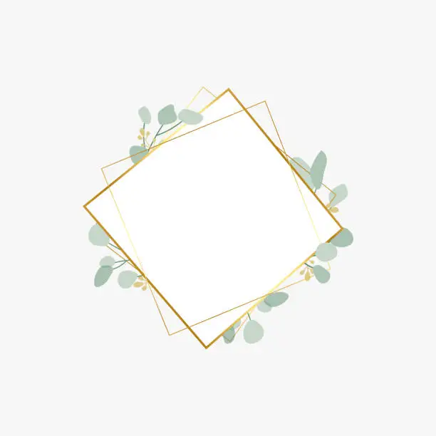 Vector illustration of Botanic wedding badge