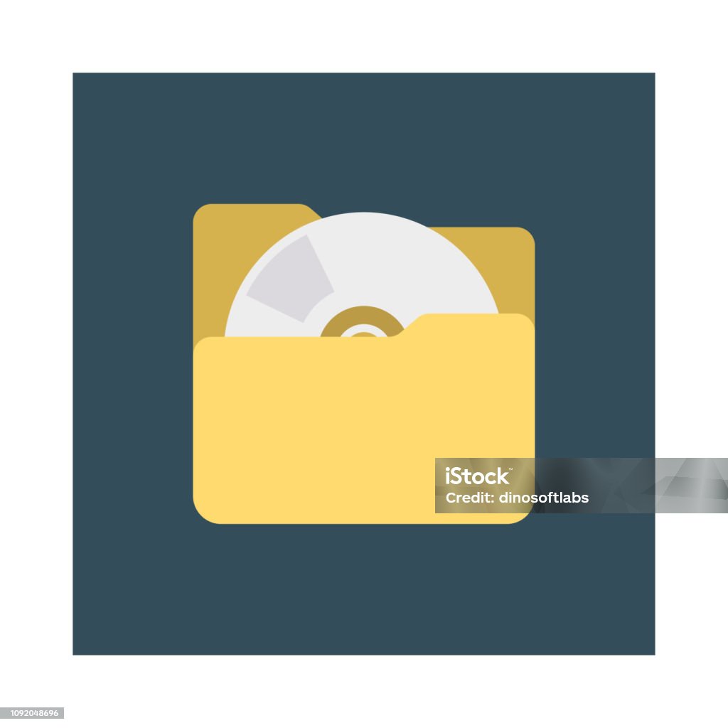 Cd R Folder Icon Cd Folder Directory Stock Illustration - Download Image Now ...