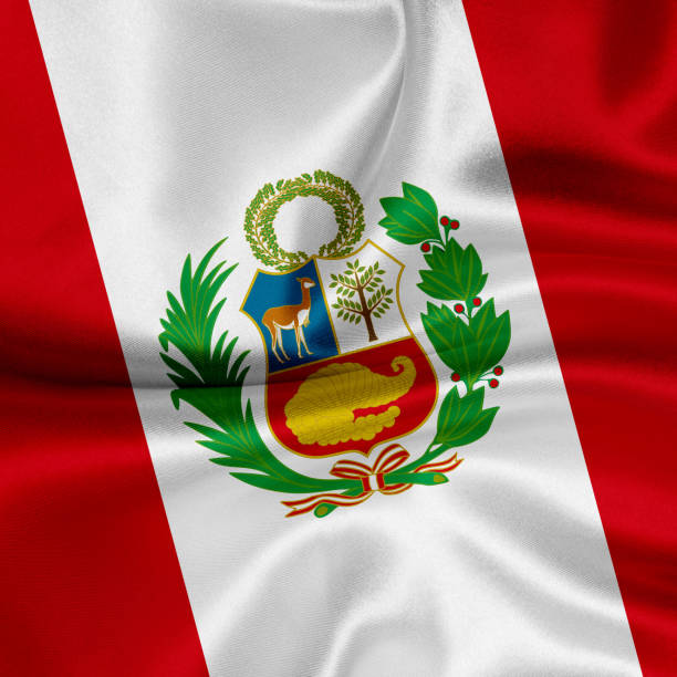 istock Flag of Peru waving background 1092048994