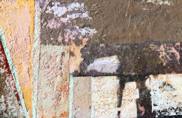 istock Painting knife technique with acrylic on canvas. Abstract art background. 1092054890