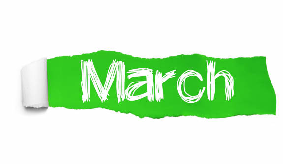 istock The word March appearing behind green torn paper 1092055684