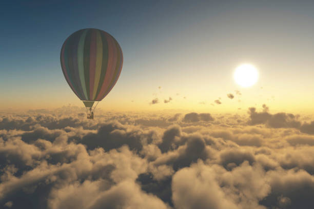 istock Travel with hot air balloon 1092056848