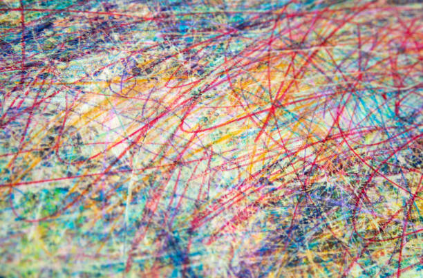 Multicolored art pastel background texture. Child drawing