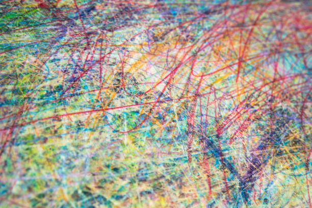 istock Multicolored art pastel background texture. Child drawing 1092057254