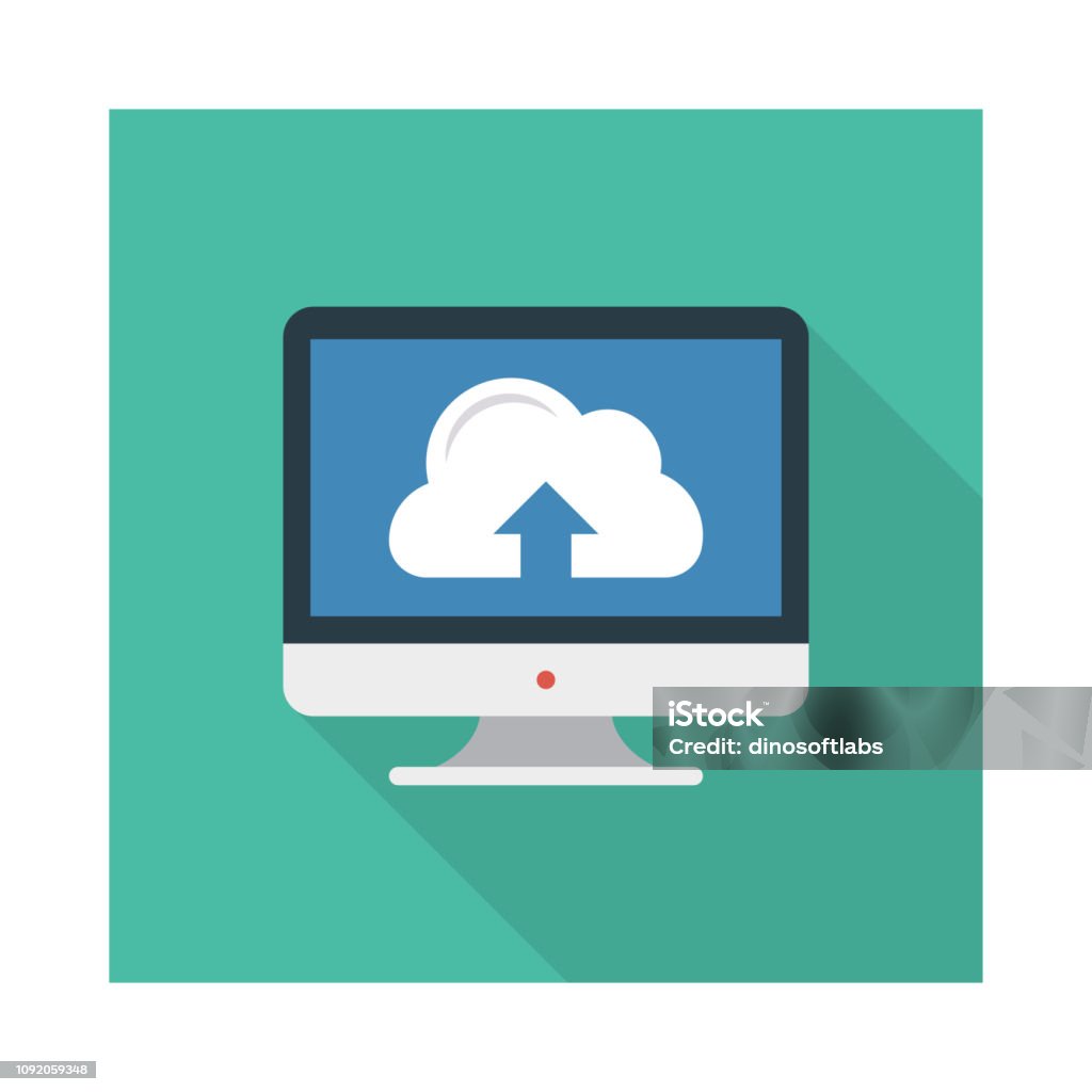 Upload Computer Database Upload Cloud Database Stock Illustration - Download Image Now - Blue ...
