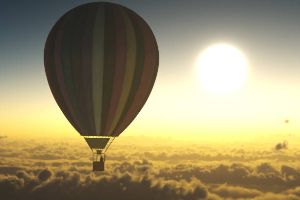 istock Travel with hot air balloon 1092059944