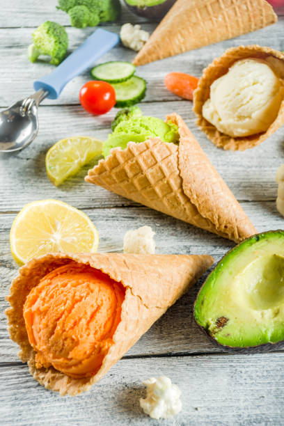 istock Trendy colorful vegetable ice cream 1092069796