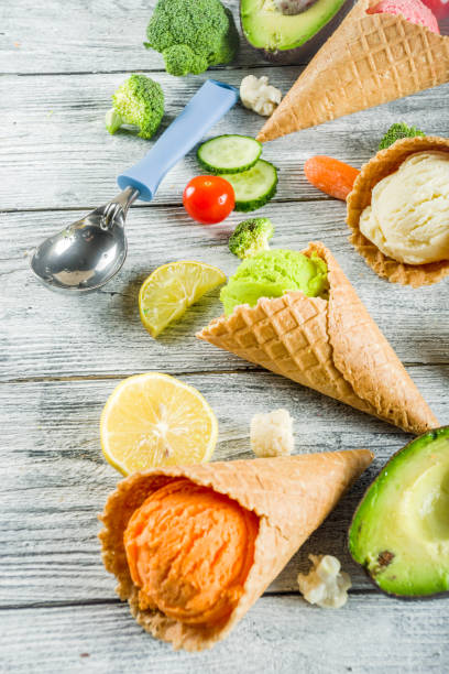 istock Trendy colorful vegetable ice cream 1092069806