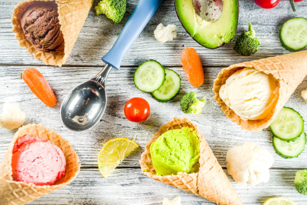 istock Trendy colorful vegetable ice cream 1092069846