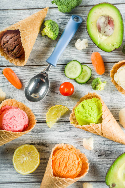 istock Trendy colorful vegetable ice cream 1092069874