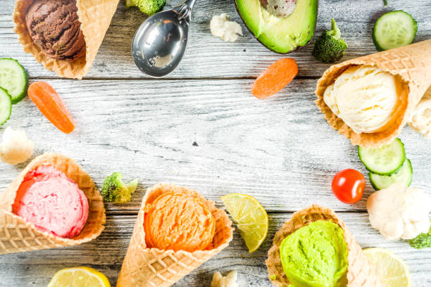 istock Trendy colorful vegetable ice cream 1092069886